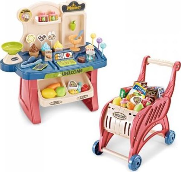Woopie Shop Supermarket Καλάθι αγορών Ice Cream Sweets + 40 Accs. 8408146 716053829948