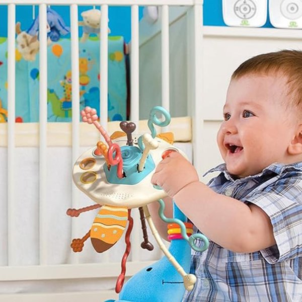 Woopie WOOPIE BABY Αισθητηριακό Παιχνίδι Montessori Κουδουνίστρα Πολυλειτουργική Αλεπού