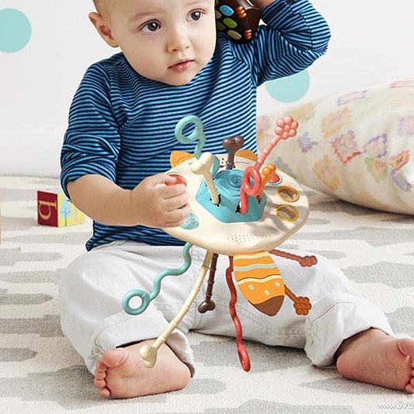 Woopie WOOPIE BABY Αισθητηριακό Παιχνίδι Montessori Κουδουνίστρα Πολυλειτουργική Αλεπού