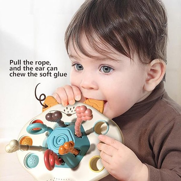 Woopie WOOPIE BABY Αισθητηριακό Παιχνίδι Montessori Κουδουνίστρα Πολυλειτουργική Αλεπού