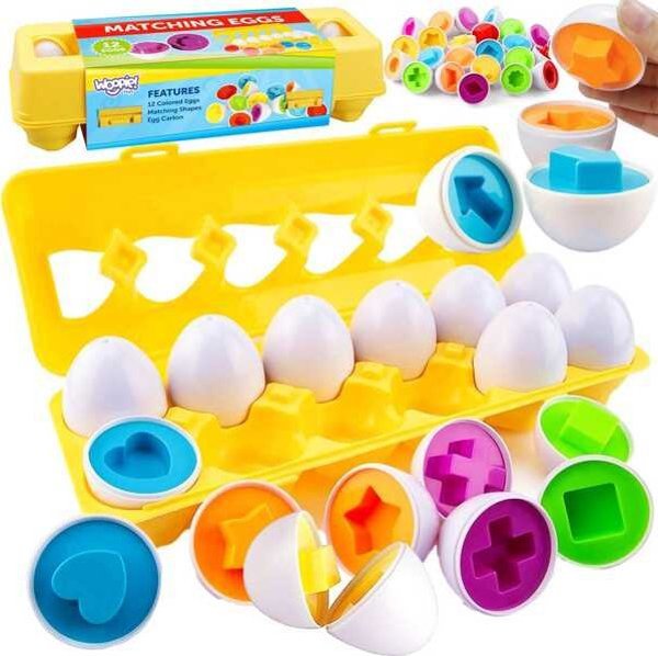 Woopie Montessori Egg Puzzle - Ταιριάξτε σχήματα και χρώματα Lumarko! 13530517 5904326948426