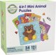 Woopie WOOPIE GREEN Ξύλινο Παζλ Παιχνίδι με Ζωάκια Montessori FSC