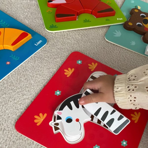 Woopie WOOPIE GREEN Ξύλινο Παζλ Παιχνίδι με Ζωάκια Montessori FSC