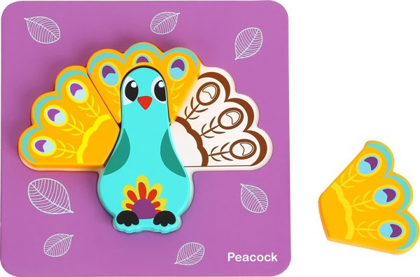Woopie WOOPIE GREEN Ξύλινο Παζλ Παιχνίδι με Ζωάκια Montessori FSC