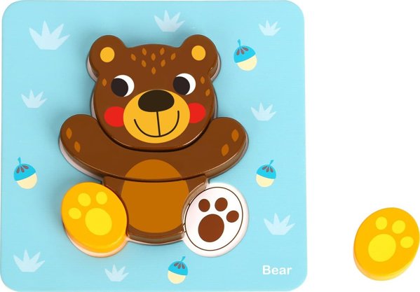 Woopie WOOPIE GREEN Ξύλινο Παζλ Παιχνίδι με Ζωάκια Montessori FSC