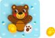 Woopie WOOPIE GREEN Ξύλινο Παζλ Παιχνίδι με Ζωάκια Montessori FSC
