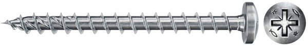 Βίδες ξύλου με στρογγυλή κεφαλή FPF II PZF 4.0x40, Fischer 200 τεμ.
