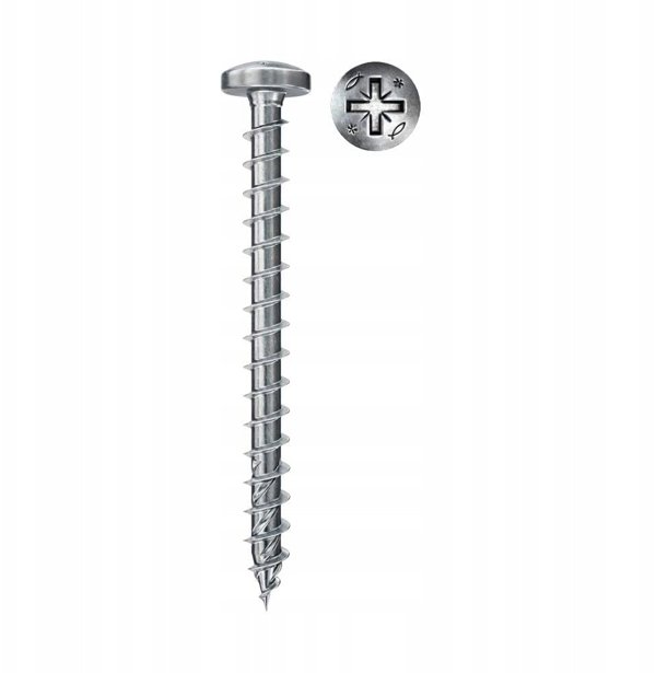 Βίδες ξύλου με στρογγυλή κεφαλή FPF II PZF 4.0x40, Fischer 200 τεμ.