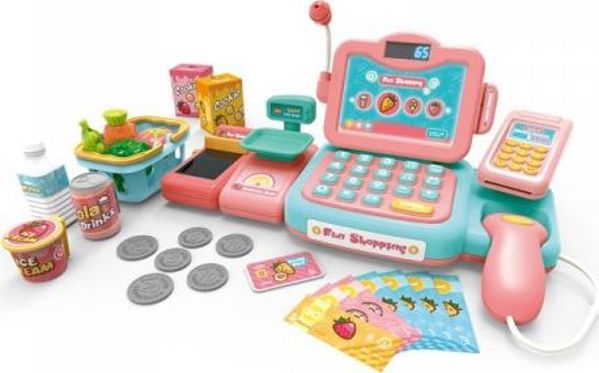Woopie Παιδική Ταμειακή Μηχανή με Scanner, Ζυγαριά, Μικρόφωνο και 24 Αξεσουάρ, για Παιδιά 3+ Ετών