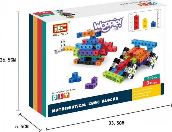 Woopie Τουβλάκια Κατασκευής 3D Κύβοι 150 τεμ.