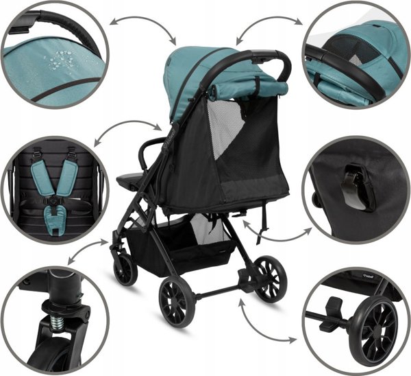 Καρότσι Kidwell KIDWELL ΚΑΡΟΤΣΙ ΠΕΡΙΠΑΤΟΥ COLMER ROYAL GREEN 5901130098903