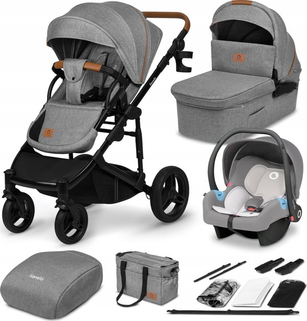 Lionelo Universalus Καρότσι Lionelo Mari Tour 3in1, γκρι stone
