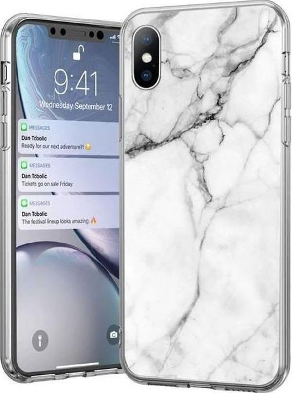 Wozinsky Wozinsky Marble ζελατινώδης θήκη μαρμάρινη Samsung Galaxy A42 5G λευκό