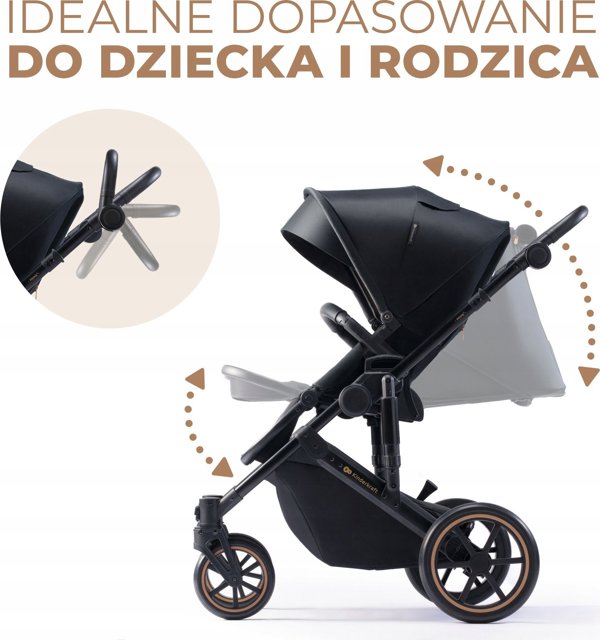 Καρότσι KinderKraft Καρότσι KINDERKRAFT 3σε1 PRIME 2 3IN1 MINK PRO VENEZIAN BLACK, KSPRIM02BLK300I 14393610 5902533923946