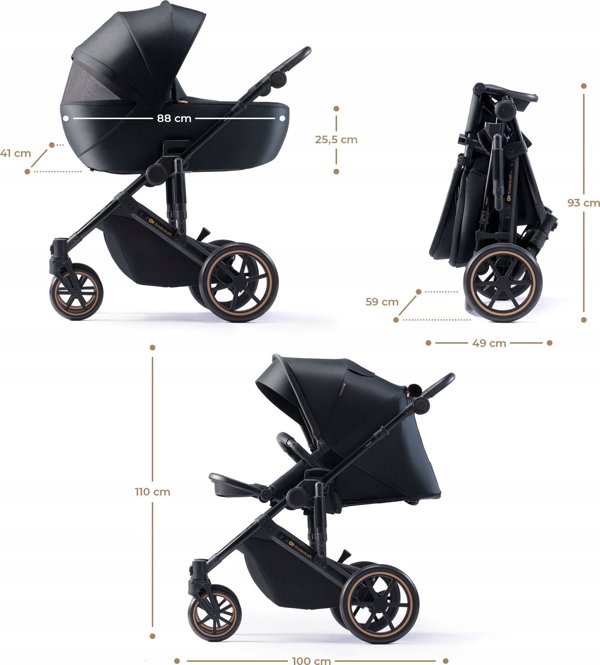 Καρότσι KinderKraft Καρότσι KINDERKRAFT 3σε1 PRIME 2 3IN1 MINK PRO VENEZIAN BLACK, KSPRIM02BLK300I 14393610 5902533923946