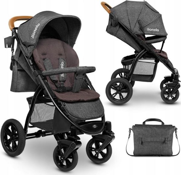 Καρότσι Lionelo Annet Tour stone caramel έως 22kg, αξεσουάρ
