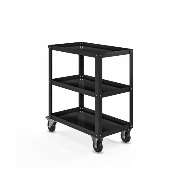 Καρότσι εργαστηρίου HUGO, 700 x 816 x 400 mm, All Black: μαύρο