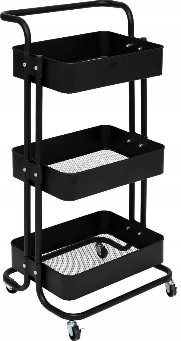 Τρόλεϊ κουζίνας BLACK EDITION 3 επιπέδων, 45 x 36,5 x 86 cm