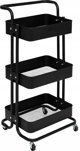 Τρόλεϊ κουζίνας BLACK EDITION 3 επιπέδων, 45 x 36,5 x 86 cm