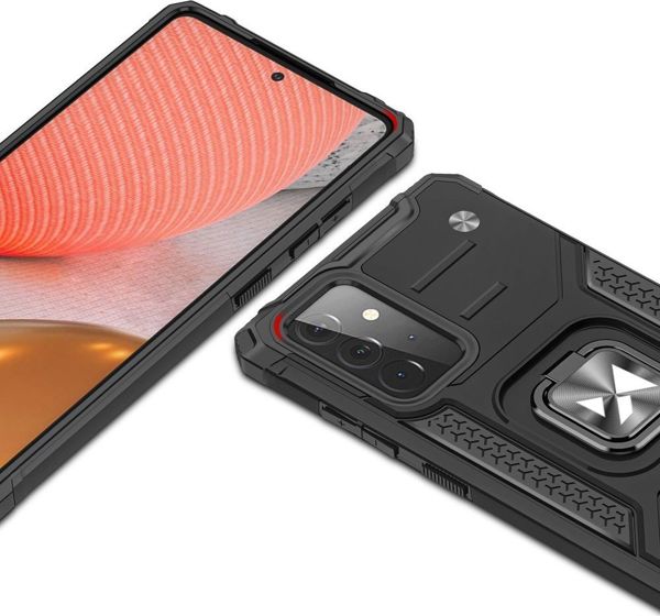 Wozinsky Wozinsky Ring Armor Armored Hybrid Case Cover + Μαγνητική θήκη για Samsung Galaxy A72 4G Black 8759097 9111201935853