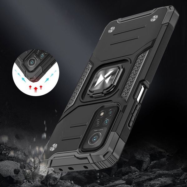 Wozinsky Wozinsky Ring Armor Armored Hybrid Case Cover + Μαγνητική θήκη για Samsung Galaxy A72 4G Black 8759097 9111201935853