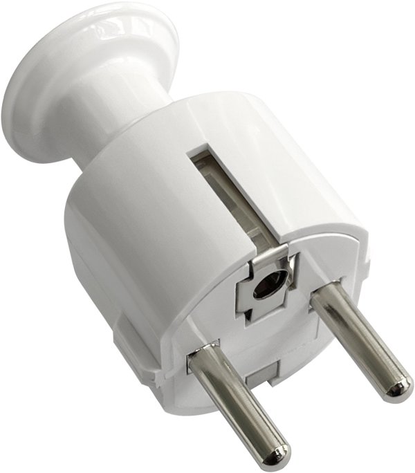 Απλός βύσμα Uni-Schuko 16A, 230V, λευκό
