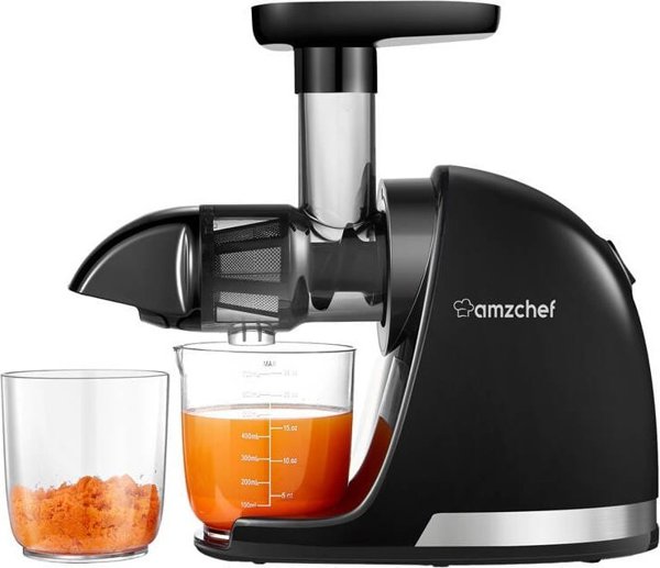 Αργής περιστροφής αποχυμωτής AMZCHEF 1501-BK-SM (μαύρο)