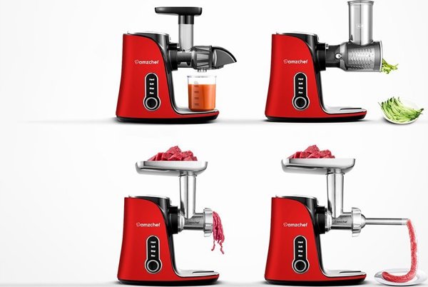 Αργής περιστροφής αποχυμωτής AMZCHEF GM3001-RD (κόκκινο)