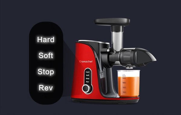 Αργής περιστροφής αποχυμωτής AMZCHEF GM3001-RD (κόκκινο)