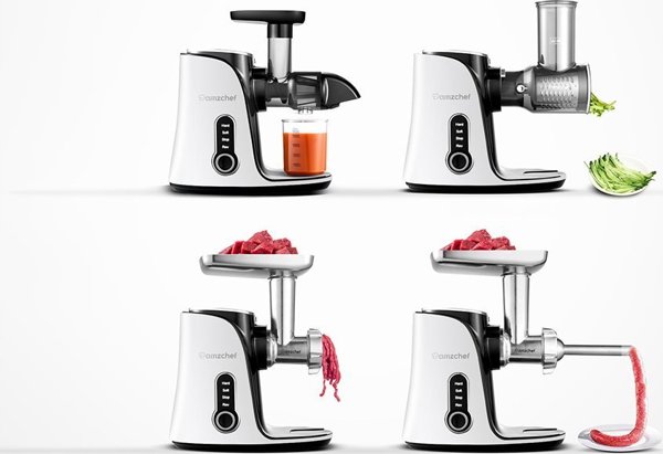 Αργής περιστροφής αποχυμωτής AMZCHEF GM3001-WT (λευκό)
