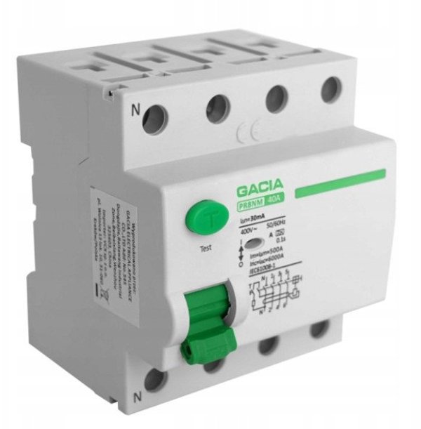 Διακόπτης διαρροής ρεύματος 25A 30mA 4P τύπου A GACIA PR8NM