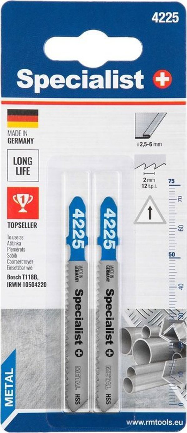 Πριόνι Specialist+ SPECIALIST+ λεπίδα πριονιού 4225 (T118B) 75mm, 2 τεμ.