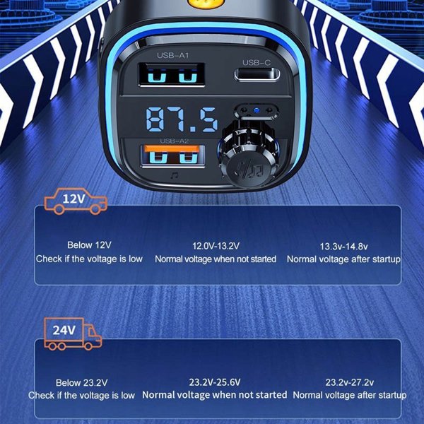 XO XO FM πομπός + φορτιστής BCC08 BT MP3, μαύρο