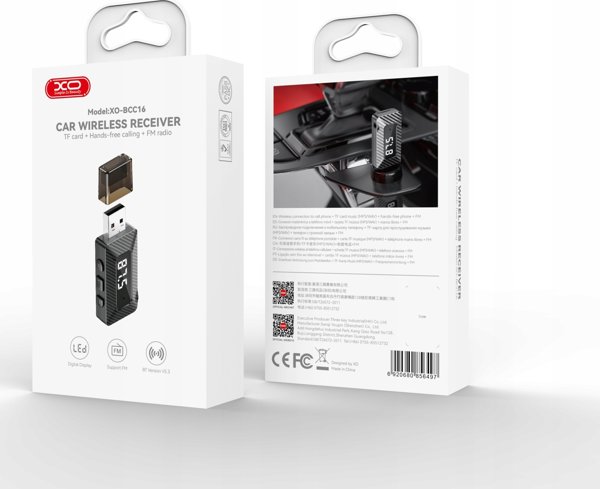 XO XO FM πομπός BCC16 Bluetooth MP3, μαύρο
