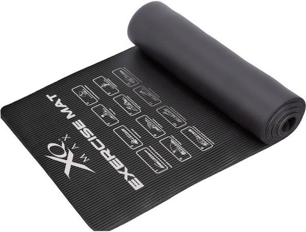 XQ Max Στρώμα Γυμναστικής Αντιολισθητικό για Yoga & Pilates 183x58x1cm, Μαύρο