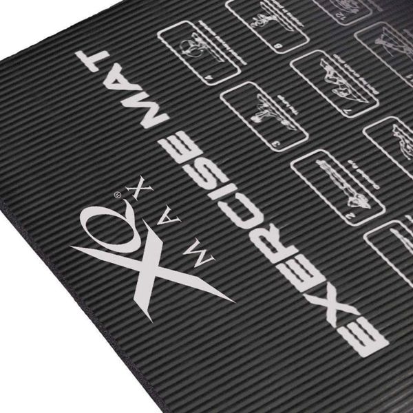 XQ Max Στρώμα Γυμναστικής Αντιολισθητικό για Yoga & Pilates 183x58x1cm, Μαύρο