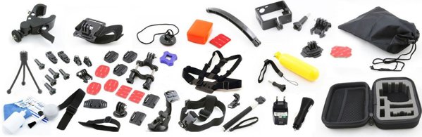 Xrec Σετ Αξεσουάρ για GoPro Hero 4, 3+, 3, 2 - Ολοκληρωμένο Πακέτο Βάσεων και Βάσεων Στήριξης