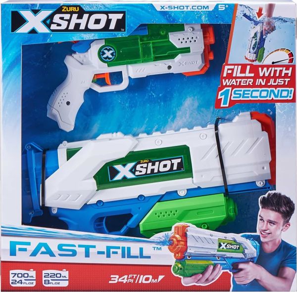 X-Shot Σετ παιχνιδιών νεροπίστολων X-Shot Epic Fast-Fill και Micro Fast-Fill, 56222