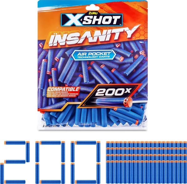 X-Shot X-SHOT επαναγέμισμα Insanity, 200 τεμ.,36624