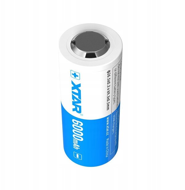XTAR AKUMULATOR 26650 3,6V LI-ION 6000 MAH Z ZABEZPIECZENIEM 26650-6000