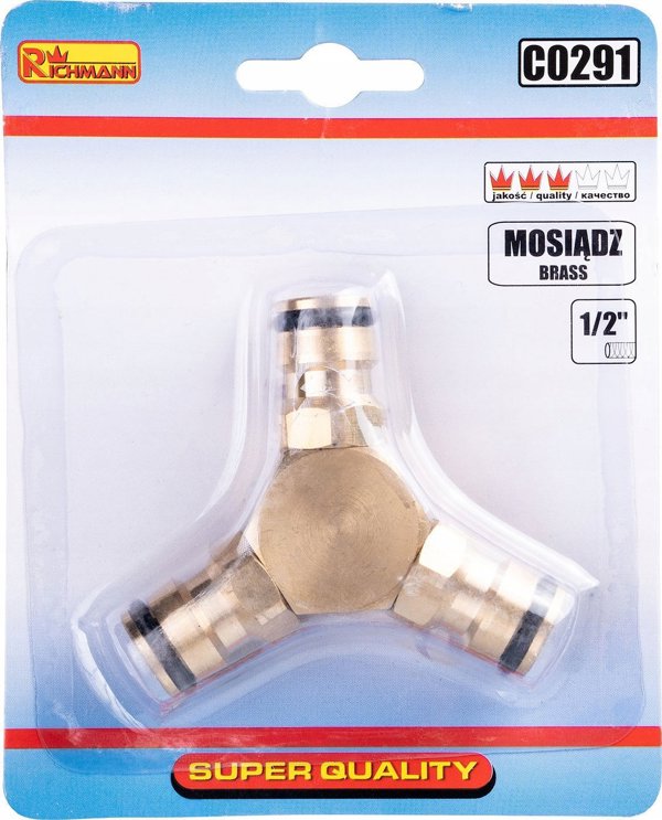 Ορειχάλκινος τριπλός σύνδεσμος 1/2'' XTline
