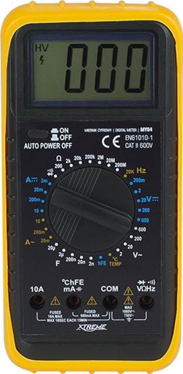 Ψηφιακός δοκιμαστής τάσης Xtreme XTREME MY-64 + καλώδια μέτρησης δοκιμαστής διόδων