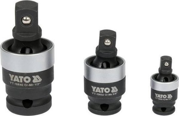 Yato ΣΕΤ ΑΡΘΡΩΤΩΝ ΚΛΕΙΔΙΩΝ ΚΡΟΥΣΗΣ 1/4'', 3/8'', 1/2'' (1 ΣΕΤ)