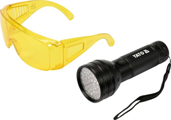 YATO Λαμπτήρας UV 51 LED 3 x 1,5V + γυαλιά (YT-08581)