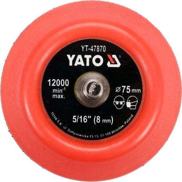 ΔΙΣΚΟΣ Yato YATO / ΠΛΑΚΑ ΓΥΑΛΙΣΜΑΤΟΣ ΜΕ VELCRO 75mm 5/16"