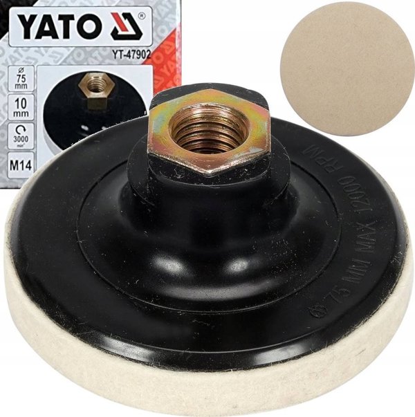Yato YATO POLISHING FELT DISK 75x10mm M14