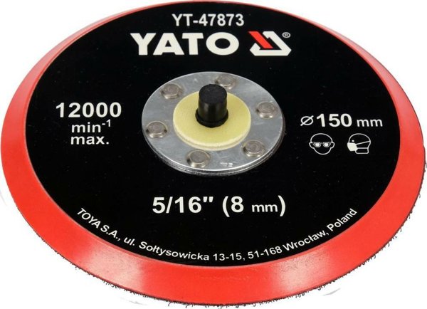 Yato YATO ΔΙΣΚΟΣ / ΠΛΑΤΦΟΡΜΑ ΓΥΑΛΙΣΜΑΤΟΣ ΜΕ VELCRO 150mm 5/16"