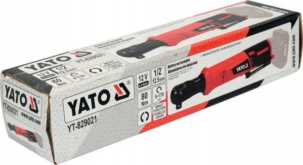 Yato YT. ΚΑΣΤΑΝΙΑ 12V 80Nm 1/2"... ΧΩΡΙΣ ΦΟΡΤΙΣΤΗ ΚΑΙ ΜΠΑΤΑΡΙΑ