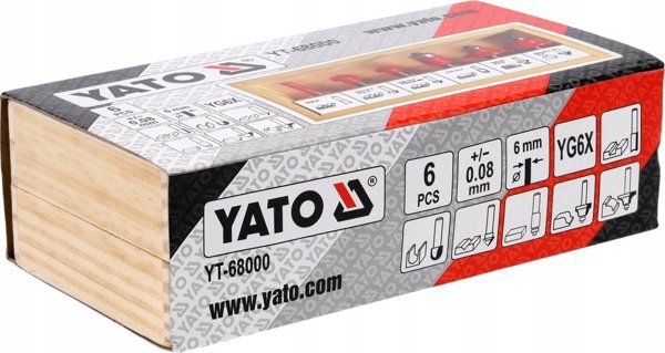 Κοπτικά ξύλου Yato YT.WID.FI 6mm σετ. 6 τεμ.