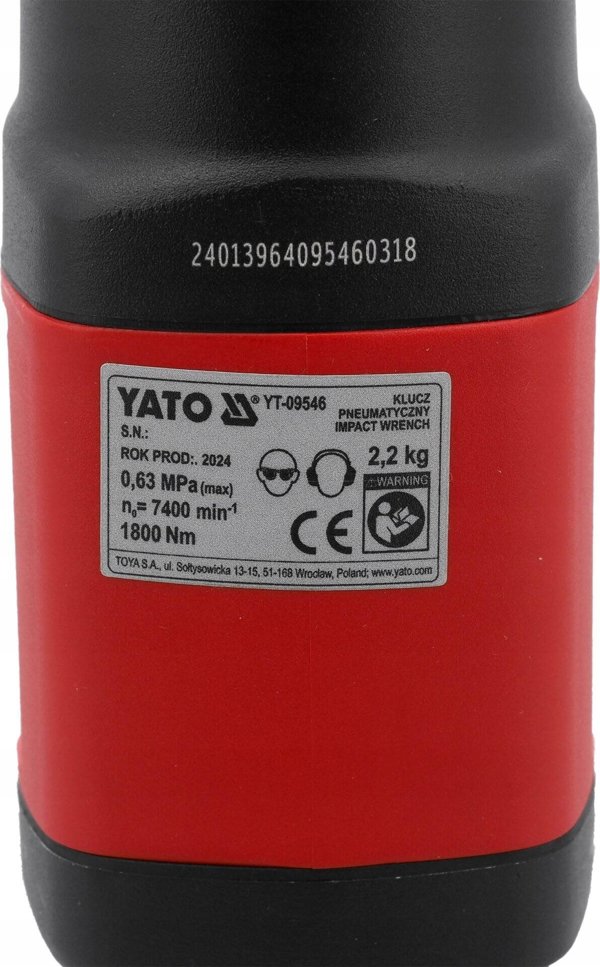 YATO Πνευματικό Κλειδί Κρούσης 1/2" 1800Nm Σύνθετο